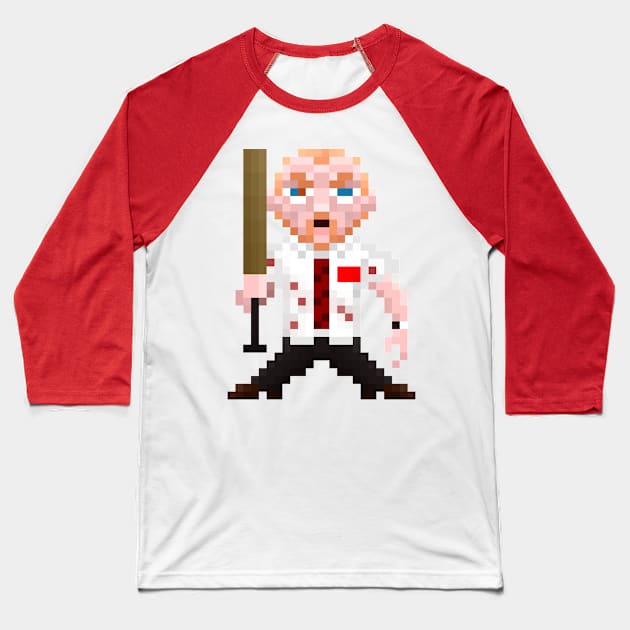 British Zombie Fighter Baseball T-Shirt by badpun